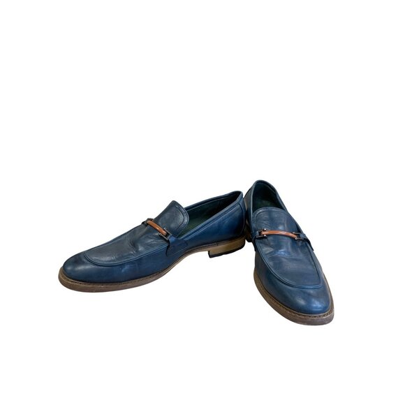 Todd Welsch Mens Blue Slip-On Faux Leather Loafers Size 12D main image 7